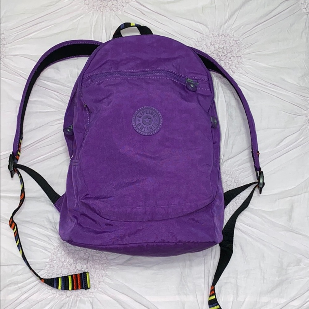 kipling purple backpack